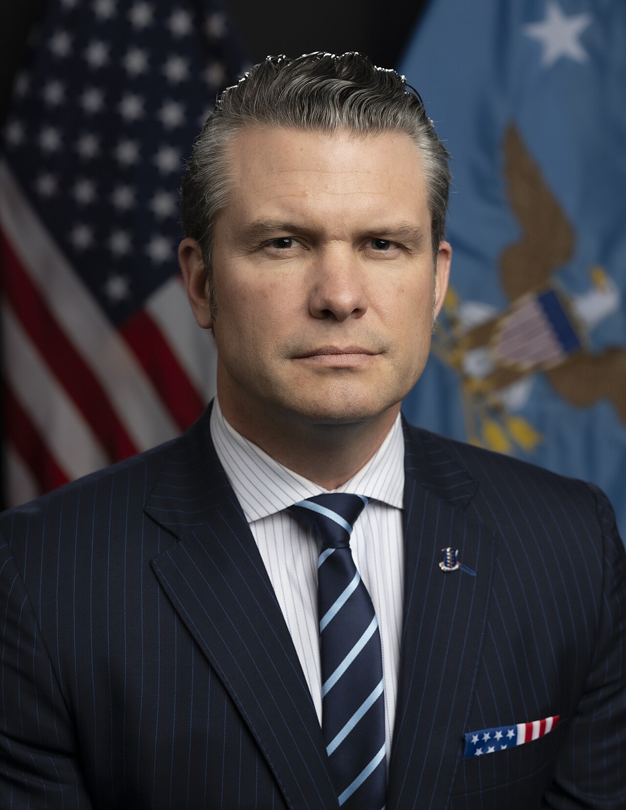 Official portrait of Secretary of Defense, Pete Hegseth