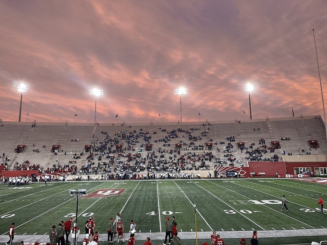 Memorial Stadium during Indiana University football play.