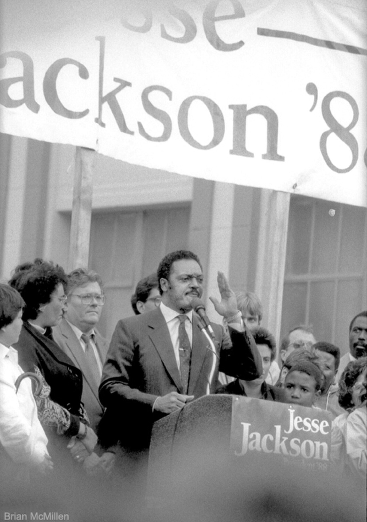 Jesse Jackson campaigning in San Francisco’s Castro District, June 6, 1988. 
Photo: Brian McMillen / brianmcmillen@hotmail.com