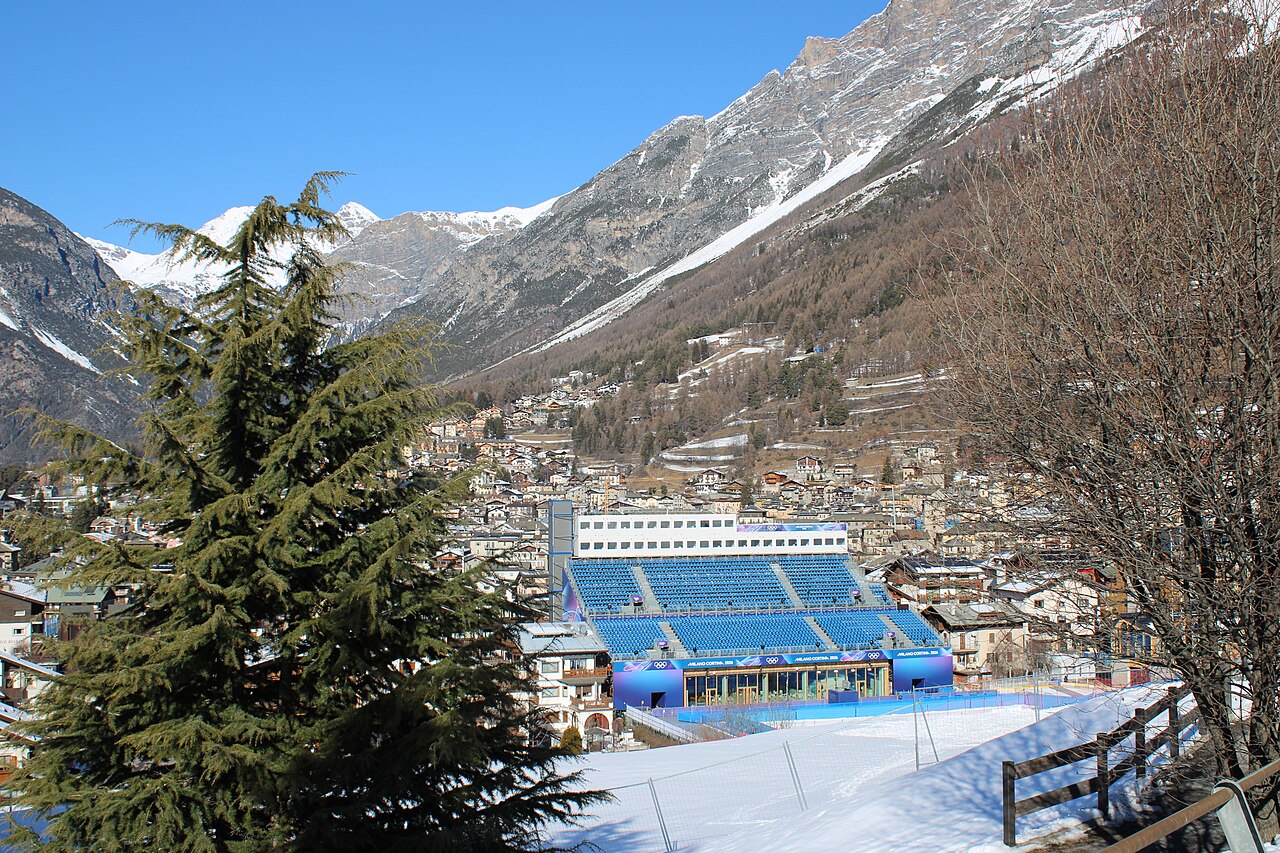 The Stelvio Ski Centre at the finish of the Stelvio slope in Bormio, on the occasion of the Milan Cortina 2026 Olympic Games. Photo taken in Bormio on 1 February 2026.