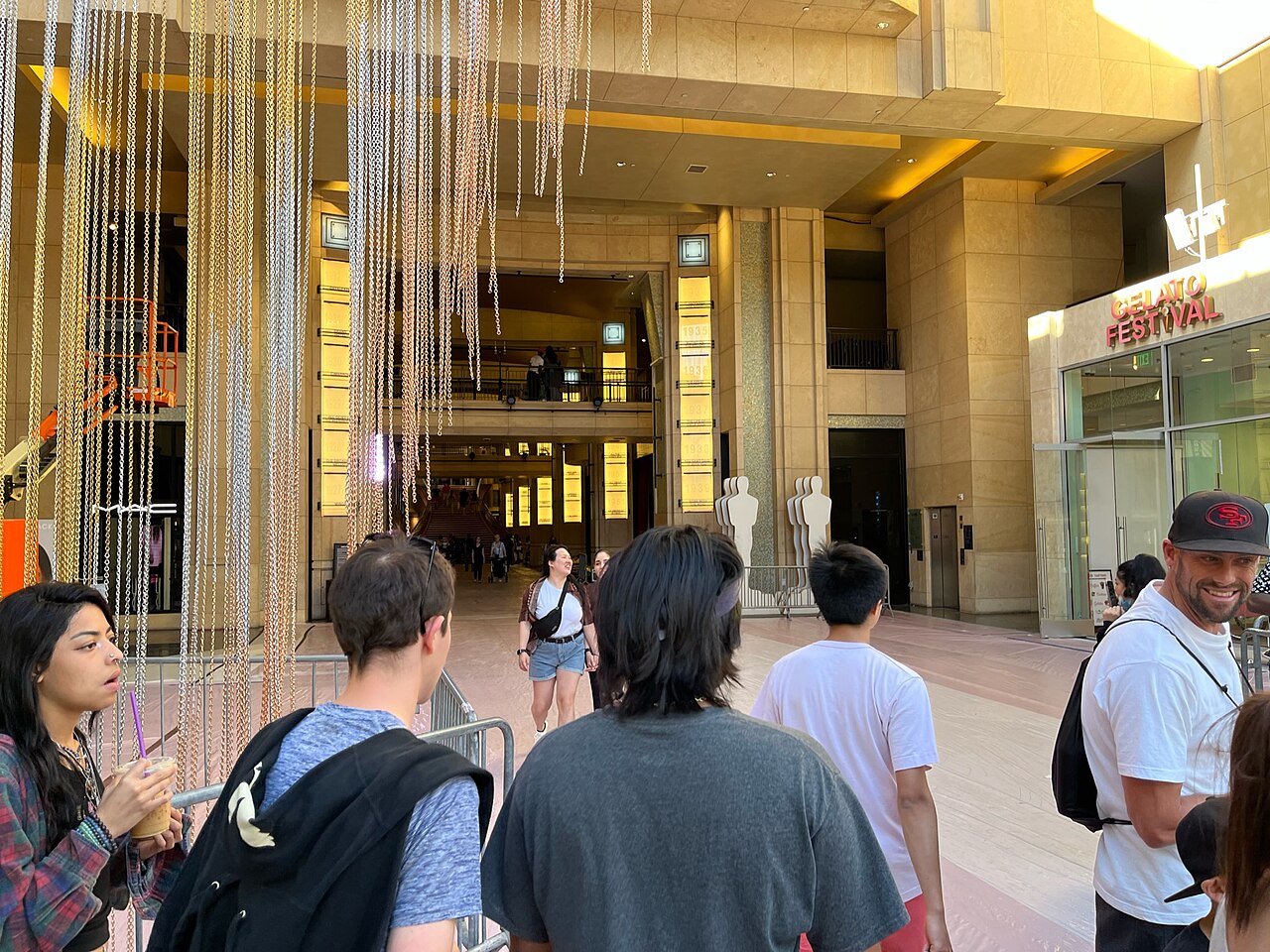 The entrance to the Dolby Theatre ahead of the 2022 Oscars