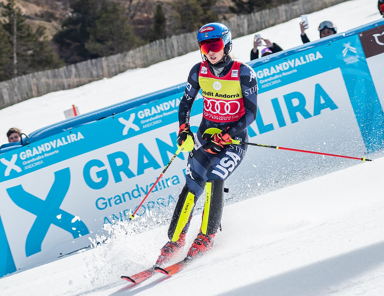 FIS Alpine Skiing World Cup on the Avet slope in Soldeu, Grandvalira, 18 March 2023 – Women's Slalom, 1st run
Mikaela Shiffrin (USA) after the finish