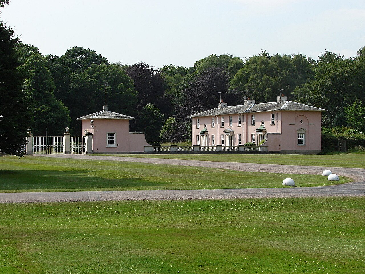 Royal Lodge gates and entrance lodge