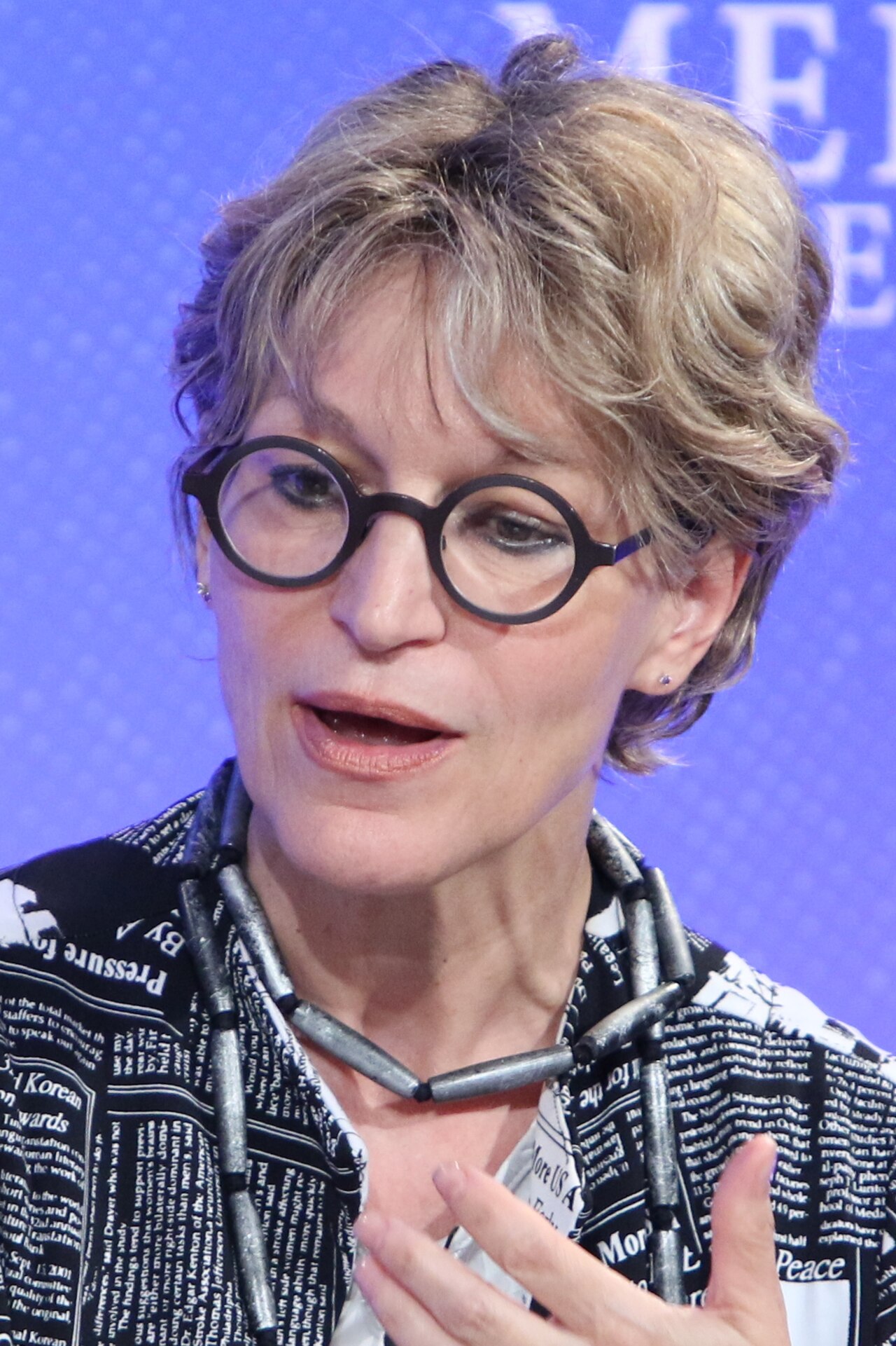 Agnès Callamard, UN Special Rapporteur on extrajudicial, summary and arbitrary executions at the Global Conference for Media Freedom in London.