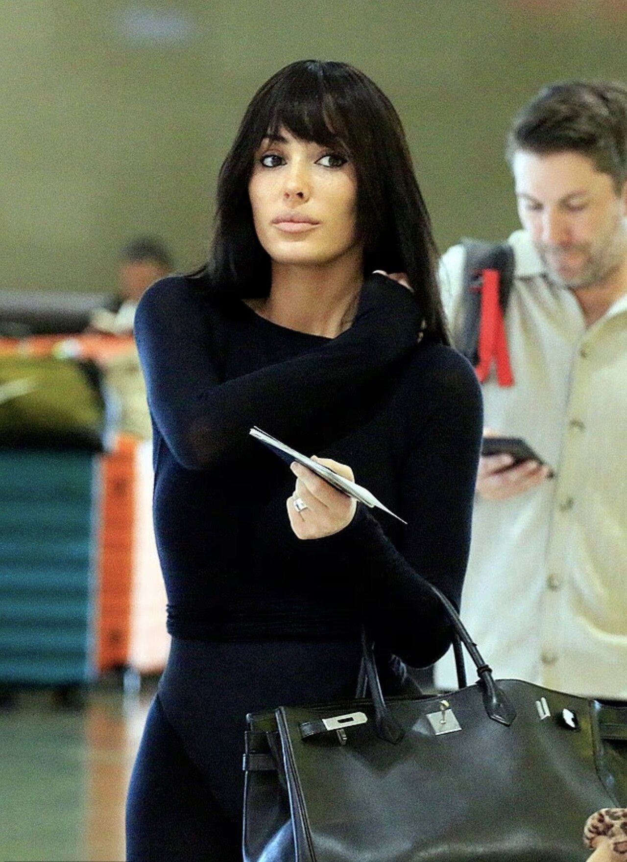 Bianca Censori at the Airport in 2025